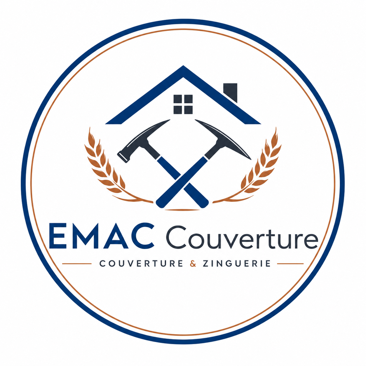 Logo EMAC Couverture, entreprise de couverture, zinguerie et désenfumage en Île-de-France